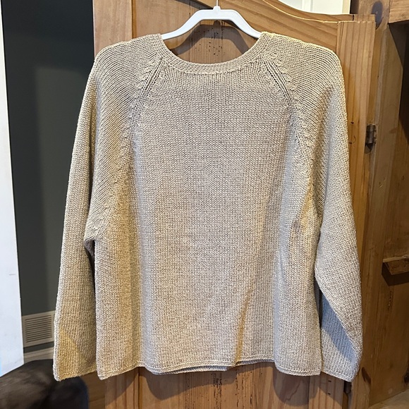 J. Jill Beige Christmas Sweater with Tree Design - Picture 4 of 4